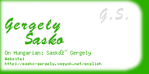 gergely sasko business card